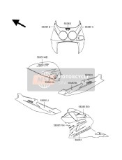 560511208, Embleme Zx 750 L3, Kawasaki, 1