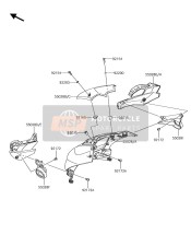 550280488660, Cowling, Upp, Lh, M.S.Bl, Kawasaki, 2