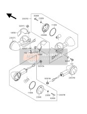 230371320, Clignotant Av D VN800, Kawasaki, 2