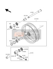 410731496F8, WHEEL-ASSY,Fr,J.S.Violet, Kawasaki, 1