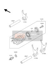 Gear Change Drum & Shift Fork