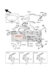 550505260B1, COWLING-ASSY.,Upp,F.Red, Kawasaki, 0