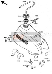 920751483, Damper, Fuel Tank, Rr, Kawasaki, 1