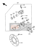 430341092, HOLDER-BRAKE,Rear Caliper, Kawasaki, 0