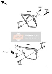 3600251566W, Cache Lateral KX80 G1, Kawasaki, 0