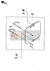 5802950116W, Plaque Numero KX80 G1, Kawasaki, 0