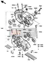 92050057, Oil Seal, L.H Crnkcase, Kawasaki, 2