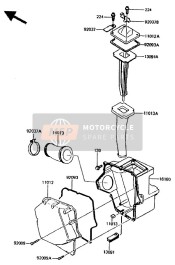 110121556, Cap,Air Filter, Kawasaki, 1