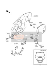 110481535, Bracket,Head Lamp,Upp,Rh, Kawasaki, 0