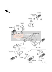 130CA0820, BOLT-FLANGED, 8X20, Kawasaki, 3