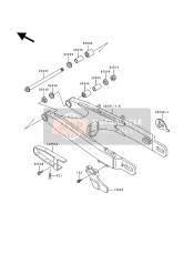 420361263, Sleeve, Swing Arm, L=46, Kawasaki, 0