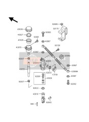 430591662, HOSE-BRAKE, Rr M/cylin, Kawasaki, 0