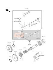 130661093, SHAFT-KICK,Starter, Kawasaki, 0