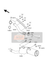 180880034, PIPE-EXHAUST KLX250-H5, Kawasaki, 0