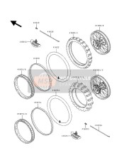 410221141, TUBE-TIRE,110/90-19(D), Kawasaki, 1