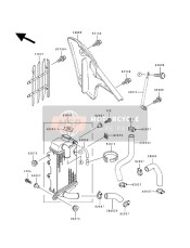 390621425, HOSE-COOLING, HEAD-RAD, Kawasaki, 2