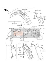 350190003, Flap,Rr Fender, Kawasaki, 1