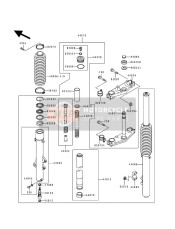 922101521, Nut,Steering Stem,22mm, Kawasaki, 2