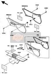 3600252036F, COVER-SIDE, Lh, P. White, Kawasaki, 0