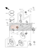 130011317, Piston KDX200 E2, Kawasaki, 1