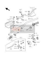 5944110986W, COVER-HANDLE,Rh,L.Green, Kawasaki, 2