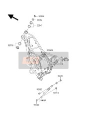 310641163GD, PIPE-COMP,Sub Frame,G.Gray, Kawasaki, 0