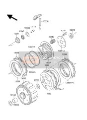 131141068, Tige Embrayage KLX300, Kawasaki, 0