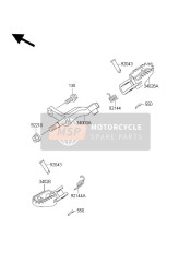 340031401GD, Soporte Estribera Dcho., Kawasaki, 0