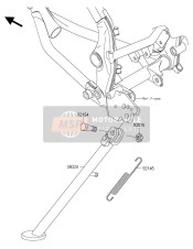 340240142458, STAND-SIDE,P.Silver KLX125CGF, Kawasaki, 0