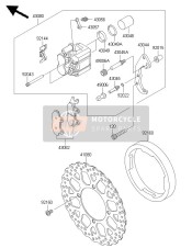 430440007, HOLDER-COMP-CALIPER, Fr, Kawasaki, 0