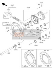 420411429, SPROCKET-HUB,52T,Steel, Kawasaki, 1