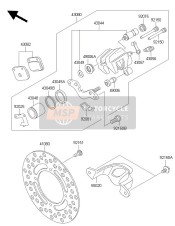 430800036, CALIPER-SUB-ASSY, Rr, Kawasaki, 0