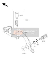 132360202, LEVER-COMP, Brake Pedal, Kawasaki, 0