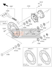 420410151, SPROCKET-HUB, 50T, Al, Kawasaki, 0