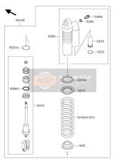 45014056252D, Shockabsorber,Blk/grn/gr KX100, Kawasaki, 0