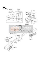 460030027CE, Handle,Silver KX85-A4, Kawasaki, 1