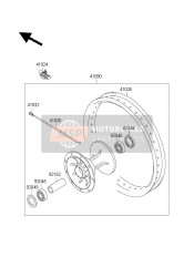 410900012, Wheel,Fr,1.85X20,Alum Nipple, Kawasaki, 0