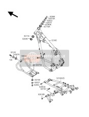 321601412KG, FRAME-COMP,Silver KL650-C5, Kawasaki, 1