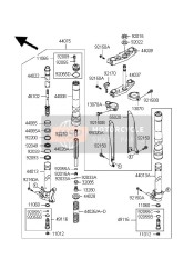 440261663, SPRING-FRONT Fork,K=0.42-0.43, Kawasaki, 0