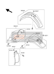 3500413196W, FENDER-FRONT,L.Green, Kawasaki, 1