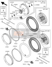 410901154, Wheel,Fr,1.85X20,Alum Nipple, Kawasaki, 1