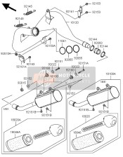 921601913, Damper,Muffler Fittin, Kawasaki, 0