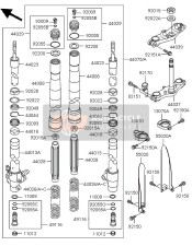 440751130JS, Demper Set Vork, Kawasaki, 1