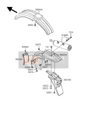 350191359, Flap, Rear Fender, Rr No Disponible, Kawasaki, 1