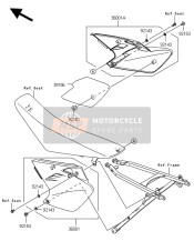 360010084266, Cache Laterale, Lh, S.Blanc, Kawasaki, 0