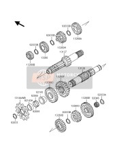 132601892, Gear,Input 3RD,18T, Kawasaki, 1