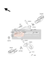 340031373CC, HOLDER-STEP,Rh,L.Green, Kawasaki, 0