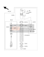 9214419298V, Spring,Shockabsorber,K=5.7,Sil, Kawasaki, 2