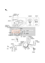 250051712, Speedometer,Kph, Kawasaki, 2