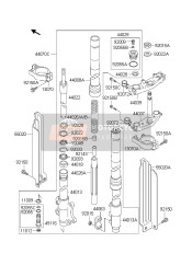 44008102814, PIPE-FORK Outer,Gold, Kawasaki, 1